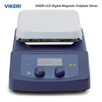 VIKERI MS-H380-Pro LCD Digital Magnetic Hotplate Stirrer 200-1500 RPM 380 ° Pelat Berlapis Keramik C untuk Penggunaan Laboratorium
