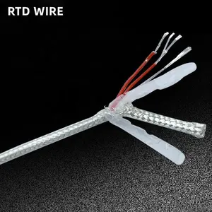 Pt100 RTD extension wire 3core thermocouple cable 4 wires RTD FEP insulated High temperature RTD Resistance Thermometer Cable