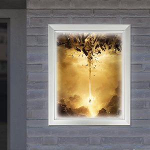 LED <b>Advertising</b> Sign Holder Aluminium Movie Poster Art Picture Frame Wall Mounting LED <b>Light</b> <b>Box</b> Display for Business - Product Image 1