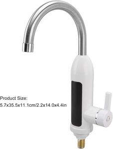 Grifo de Cocina Eléctrico Moderno de un Solo Grifo con Calentamiento Instantáneo, Pantalla LED, Control Termostático y Construcción de Acero Inoxidable - Product Image 5