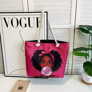 Bolsos de Hombro Nuevos con Logotipo Bordado, Gran Capacidad, Bolsos de Lona para Mujer, Bolsos de Viaje, Bolsos de Playa, Diseño de Moda, Bolsos de Compras para Mujer - Product Image 4