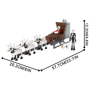 701 pièces MOC1564 Skeleton <span class=keywords><strong>Jack</strong></span>'s Christmas Sleigh Bricks Halloween Assemble Educational Collect Building Blocks for Kids Gift Toys - Product Image 4