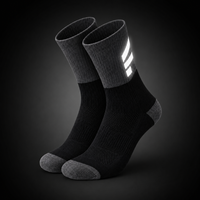 Chaussettes de cyclisme personnalisées en nylon respirant avec logo réfléchissant et compression