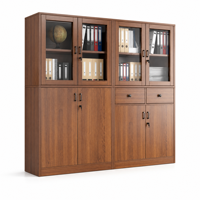 Armoire de classement en bois avec serrure, meuble de rangement pour documents, bibliothèque domestique pour archives et dossiers de factures