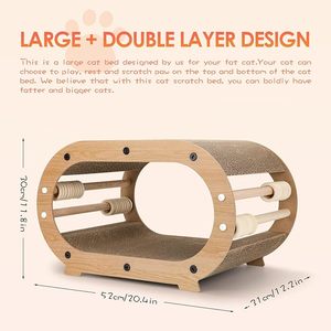 Customization Classic Fashion Modern Eco-Friendly Multifunction Portable Condo Solid Wood <b>House</b> Furniture Scratching - Product Image 2