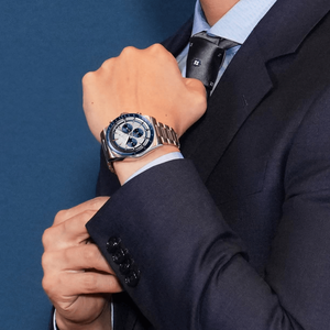 Men's <b>Automatic</b> <b>Chronograph</b> Watch Tachymeter Bezel Stainless Steel Bracelet Sapphire Crystal Sport Wristwatch Longinesing - Product Image 2
