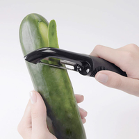 Keuken 3-in-1 draaibare schilmes voor scherp roestvrijstalen mes, vaatwasmachinebestendig, voor groenten, fruit, appel, wortel, komkommer, plakjes I&Y