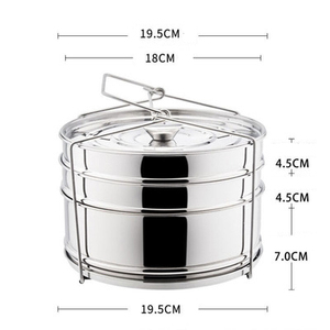 Vaporera de Cocina para Alimentos, de Acero Inoxidable, con Bandejas Apilables para Cocina de Gas, Inducción y Olla a Presión - Product Image 6