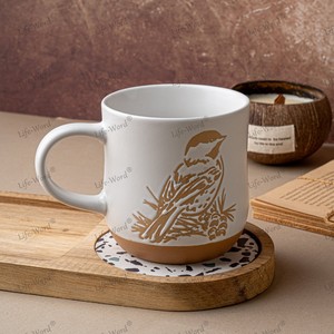 Taza de cerámica respetuosa con el medio ambiente personalizada <span class=keywords><strong>Graffiti</strong></span> pájaro desayuno <span class=keywords><strong>café</strong></span> Simple para <span class=keywords><strong>café</strong></span> con leche Taza de cerámica - Product Image 5