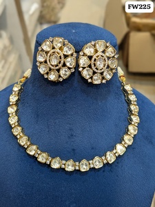 Conjunto de Collar y Aretes de Latón Chapado en Oro de Alta Calidad para Mujer, Diseño Vintage, Regalo para Bodas y Fiestas, Joyería de Moda - Product Image 2