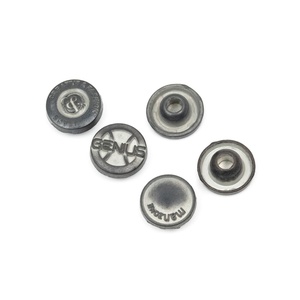Boutons métalliques personnalisés en argent pour chaussures, jeans, rivets, boutons à pression, clous pour vêtements en denim et cuir - Product Image 1