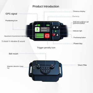 GPS inteligente mascota valla electrónica perro inalámbrico al aire libre IPX7 impermeable recargable Nylon moda Anti-Pérdida <span class=keywords><strong>collar</strong></span> de descarga eléctrica - Product Image 4