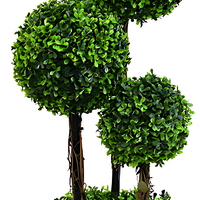 Plantes artificielles en pot, topiaire d'arbre artificiel populaire en gros pour la décoration intérieure, boule de gazon de buis artificielle, bonsaï pour la décoration de la maison