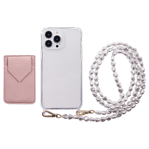 <span class=keywords><strong>Funda</strong></span> de teléfono de plástico transparente anticaída impresión personalizada desmontable hecho a mano perlas <span class=keywords><strong>funda</strong></span> de teléfono cruzada con cadena - Product Image 2