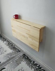 Mesa Plegable de Pared de Madera Natural Hecha a Mano de Alta Calidad, Mesa Plegable de Pared Tipo Murphy, Opción de Tamaño Personalizado, Mesa de Estudio Plegable - Product Image 2