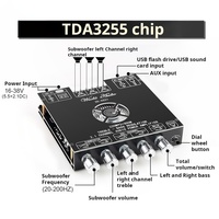 Carte d'amplificateur de puissance ZK-AS21 220W*2+350W 2.1 BT avec puce TPA3255 DC18V-36V Module d'amplificateur audio pour haut-parleur BT