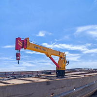 Grue de pont télescopique pour bateau de pêche à la traîne de petite taille de 1 2 3 5 tonnes, grue de pont pour navire, grue de pont télescopique pour pont de navire