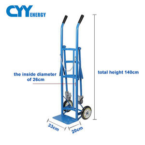 Yüksek kaliteli oksijen azot Argon gazı tüpü arabası silindir arabası - Product Image 5