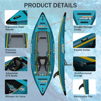 Kayak gonflable renforcé à fond rigide pour la compétition, canoë pliable, kayaks de rafting, planche à pagaie récréative, pêche