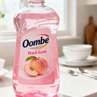 Détergent ménager pour fruits et légumes Liquide vaisselle de cuisine écologique tout-en-un au parfum de pêche