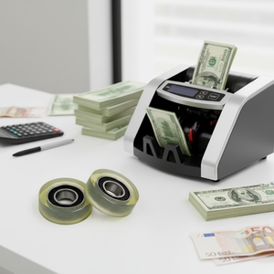 Roue de guidage <span class=keywords><strong>en</strong></span> PU avec revêtement, alésage 3-5mm, diamètre extérieur 8-25mm, options multi-tailles, faible bruit, résistante à l'usure, pour automatisation de voies et portes coulissantes - Product Image 1