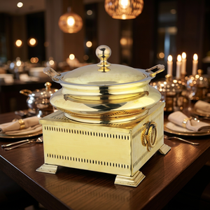 14x22 Brass Vintage Style Chafing Dish - Product Image 4