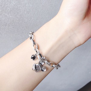 Bracelet à breloques en argent sterling S925 avec pendentif en zircon, tête de Mickey Mouse, bijoux unisexes à porter tous les jours - Product Image 5