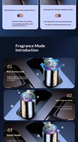 Diffuseur d'arômes intelligent pour voiture avec lumière étoilée RGB, capteur d'allumage/extinction automatique, diffuseur d'air nano-brume pour voiture, 3 modes de parfum