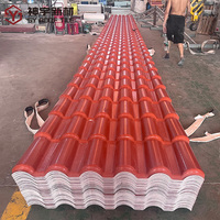 Tuiles romaines insonorisées de 30 ans, longue durée de vie, feuilles de toiture en ASA UPVC, anti-corrosion, toiture en plastique, panneau de toiture en PVC