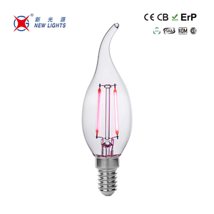 Le filament décoratif coloré de LED n'allume aucun clignotement <span class=keywords><strong>6</strong></span> options de couleur claire E14 lampe claire 2W 4W 5W C35T ampoules de filament de LED - Product Image 4