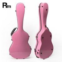Étui de transport rigide léger et durable en fibre de verre coloré personnalisé pour guitare acoustique classique – Vente en gros