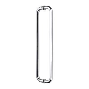 Poignée de porte en verre tube 304 en acier inoxydable au design moderne - Product Image 1