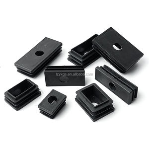 Reutilizável Anti-Slip Tubo Quadrado Tubo de Plástico Plug com Buraco Redondo Cap Stopper End Cap Mesa e Cadeira Foot Pads - Product Image 1