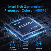 Ordinateur portable RS 15.6 pouces 16GB 512GB SSD Windows 10 11 Notebook Intel Celeron N5095 Office Computer Backlit Fingerprint WiFI Camera BT