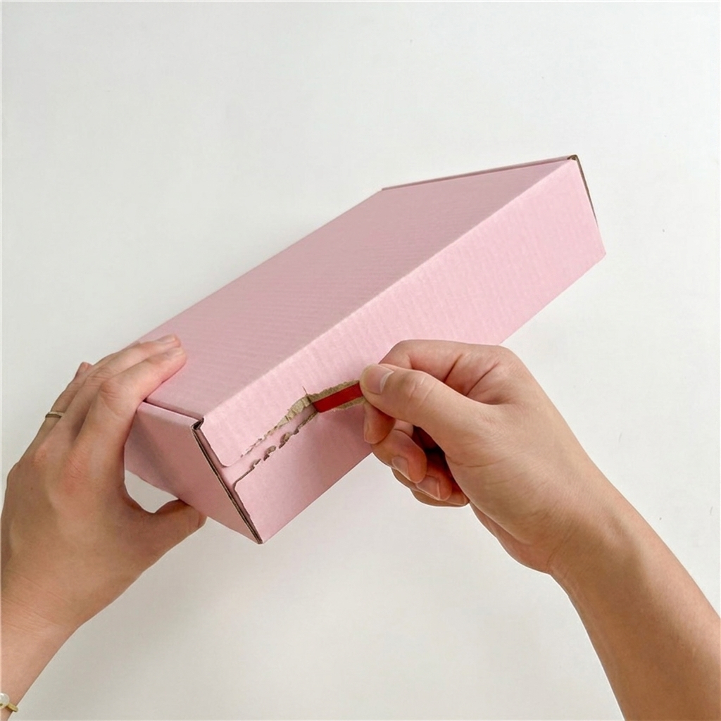 Luxury Pink Branded Mailer Box FSC Certified Kraft Paper Shipping Box With Pull Tab Custom Logo Zipper Mailer Box Flat Shipment