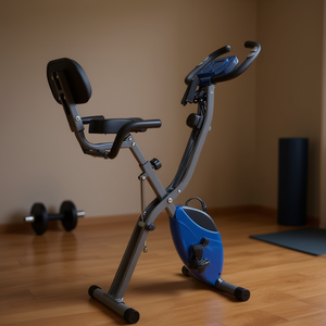 Vélo d'exercice Db Home Use Fitness X Bike avec 10 niveaux de résistance réglables, vélo d'exercice vertical et inclinable avec bandes de bras pliables et dossier - Product Image 2