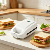 Machine à sandwichs petit-déjeuner 3-en-1 compacte avec plaques amovibles antiadhésives