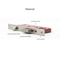 Livraison rapide, personnalisation des couleurs, corps de serrure de porte Mortosie 8545 rouge, surface SS201