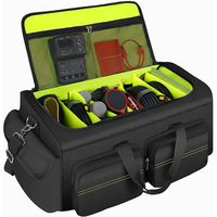Sac de rangement portable OEM pour DJ, étanche, avec séparateurs détachables, grande capacité, multiples poches, pour câbles, microphones et pédales