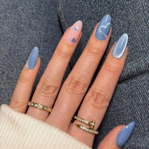 <span class=keywords><strong>Uñas</strong></span> postizas de lujo de alta calidad al por mayor Gel suave de almendra corta personalizado <span class=keywords><strong>San</strong></span> Valentín corazón rojo ojo de gato prensa de primavera en las <span class=keywords><strong>uñas</strong></span> - Product Image 2