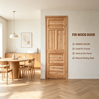 Heritage Style Solid Fir Timber Interior Door Whole Solid Wood Door for Traditional Courtyard