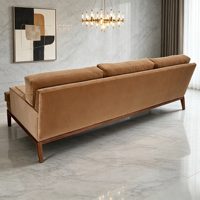 Ensemble de canapé sectionnel moderne inclinable 3 places en tissu vert velours pour salon