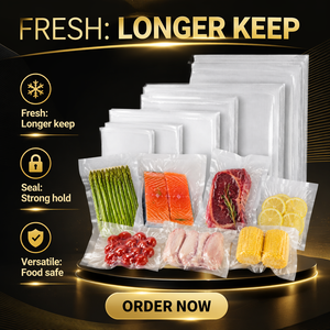 Sacs <span class=keywords><strong>sous</strong></span> <span class=keywords><strong>vide</strong></span> commerciaux gaufrés PA/PE pour conservation alimentaire, compatibles cuisson <span class=keywords><strong>sous</strong></span> <span class=keywords><strong>vide</strong></span> et congélation, sans BPA, pour usage domestique et professionnel, vente en gros - Product Image 3