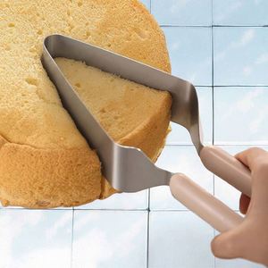Outils de pâtisserie et de cuisson en acier inoxydable : Coupe-gâteau, pince de service pour desserts, pain, pizza – Couteau à tarte et outil de levage en métal - Product Image 3