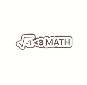 Nueva serie de <span class=keywords><strong>frases</strong></span> en inglés de dibujos animados broche fórmula matemática letras amor chaqueta camisa insignia de aleación - Product Image 4