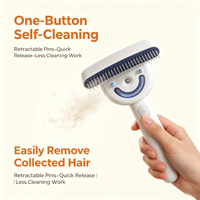 Brosse de toilettage pour animaux de compagnie, 360 ° Peigne à picots rotatif et souple, pour démêler et masser les poils de chiens et de chats, pour les soins de beauté des animaux de compagnie