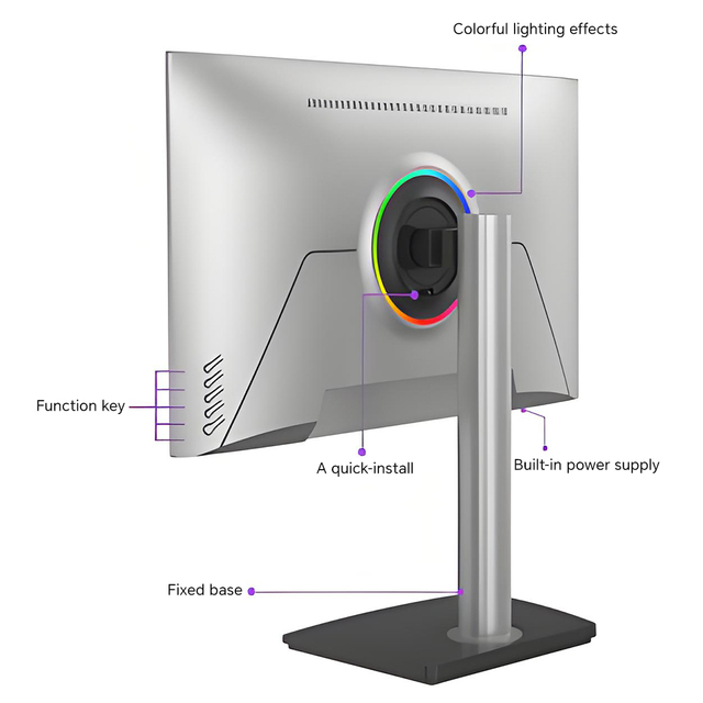 2026 27 Inch IPS LCD 4K UHD Monitor 5ms Fast Response Freesync Eye Care Adjustable Tilt for Home Business