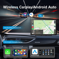 Reproductor de DVD para Coche Maustor de 9 Pulgadas con Android Auto y CarPlay Inalámbrico, Pantalla IPS, Funciones de Reversa y Radio