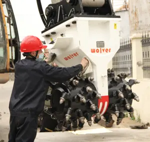 Rock Breaker Máquina De Trituração De Trituração Cortador De Tambor Rotativo Para Escavadeiras De 20 Ton