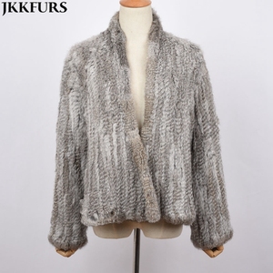 Cappotto in Vera Pelliccia di Coniglio di Alta Qualità per Donna, Giacca Invernale Calda e alla Moda - Product Image 3